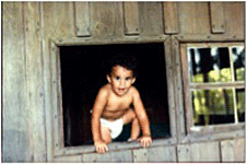 Small boy at window